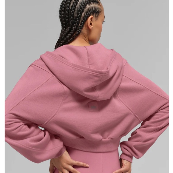 ALO Yoga Pink Zip-Up Hoodie - Picture 2 of 4